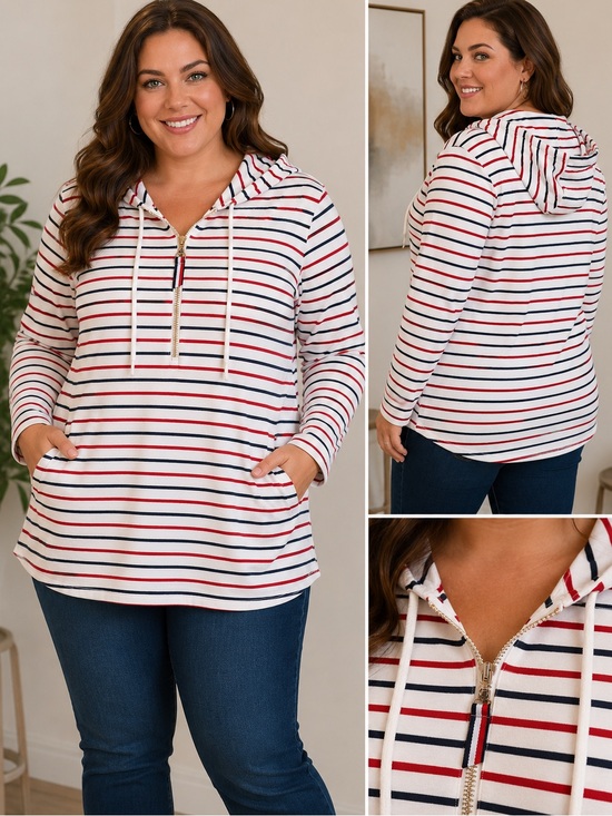 Tommy Hilfiger Tops - Striped Hoodie from Tommy Hilfiger